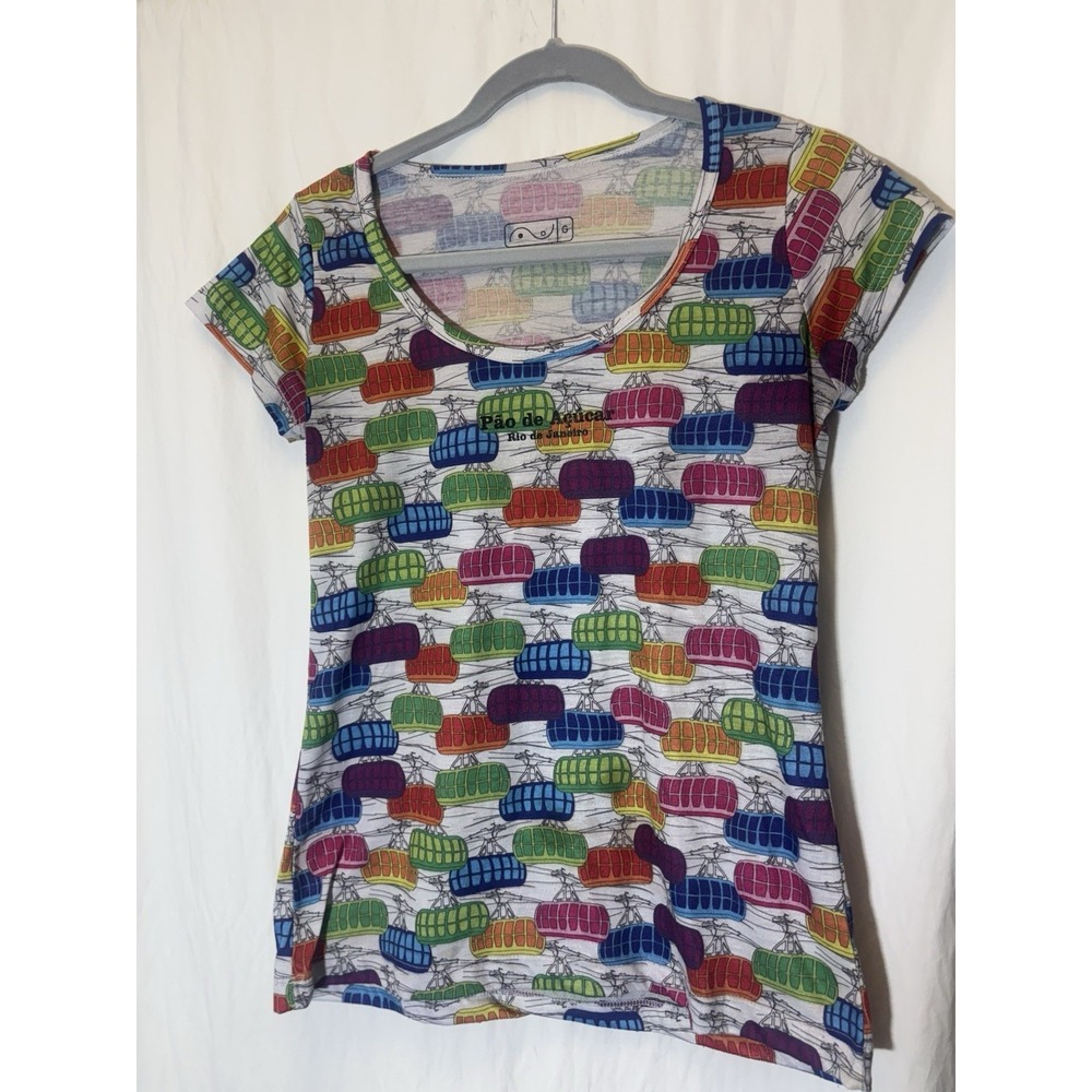 Women Top Short Sleeve Tee Rio De‎ Janiero Small V19